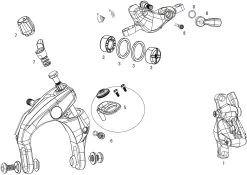 SRAM Repuestos Frenos Red22B1/Force22,1,CX1/Rival22,1/700B1 HRD/Apex1/HRR