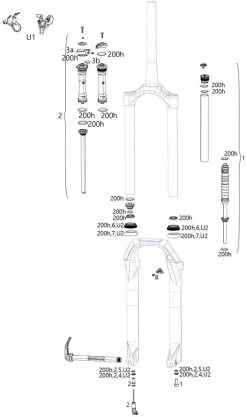 ROCKSHOX Piezas De Repuesto Judy Silver TK (A1-A3 / 2018-2021)