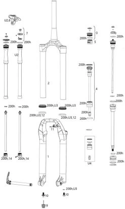 ROCKSHOX Piezas De Repuesto Pike RCT3/RCT/RC (B1-B2 / 2018-2019)