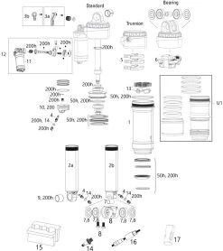 ROCKSHOX Piezas De Repuesto Super Deluxe (A1-B2 / 2018-2021)