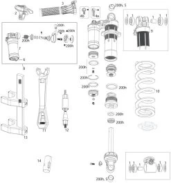 ROCKSHOX Piezas De Repuesto Super Deluxe Coil (A1-A2 / 2018-2020)